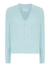 Maison Margiela Hemp Cardigan In Light Blue