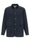 Maison Margiela Tailored Sports Jacket With Collar And Long Sleeves In Blue