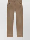 Maison Margiela Herringbone Pattern Straight Leg Trousers In Brown
