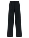 Maison Margiela Herringbone Trousers Pants Black In Blue