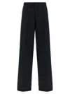 Maison Margiela Herringbone Trousers Pants Black In Black