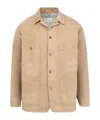 Maison Margiela Herringbone Weave Cotton Sports Jacket In Brown