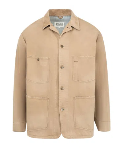 MAISON MARGIELA HERRINGBONE-WEAVE SHIRT JACKET