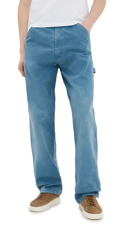 Maison Margiela Herringbone Workwear Pants Blue