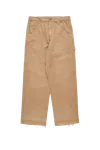 Maison Margiela Herringbone Workwear Pants Stone Washed Beige In Brown