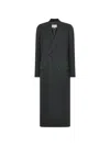 Maison Margiela Herringbone-pattern Double-breasted Coat In Blue