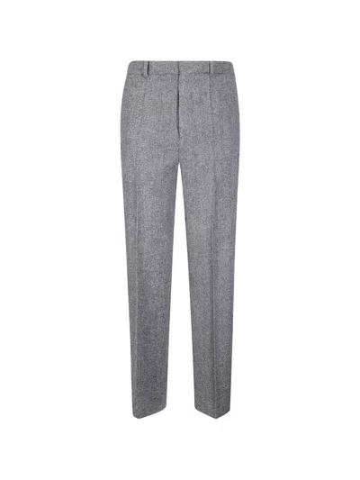 Maison Margiela Herringbone-pattern Trousers In Brown
