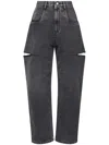 Maison Margiela High-waisted Black Denim Jeans With Relaxed Straight-leg Fit In 965