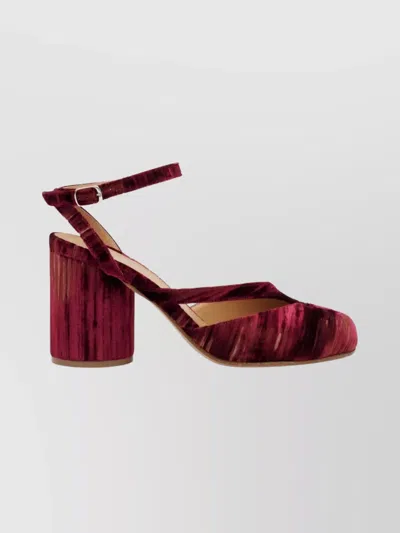 MAISON MARGIELA HIGH BLOCK HEEL ANKLE STRAP PUMP