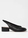 Maison Margiela Tabi 30 Leather Slingback Pumps In Black