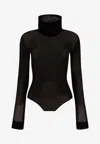 Maison Margiela High-neck Bodysuit In Black