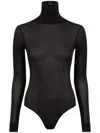 Maison Margiela Maison Martin Margiela Women Body Collo Alto Semitrasparente In Black