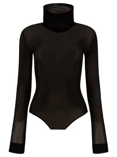 Maison Margiela High-neck Bodysuit Tops Black