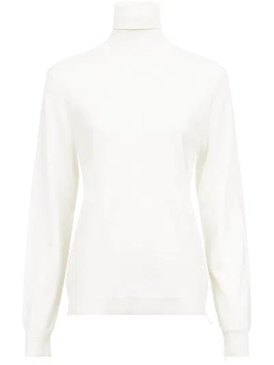 Maison Margiela High-neck Merino-wool Jumper In White