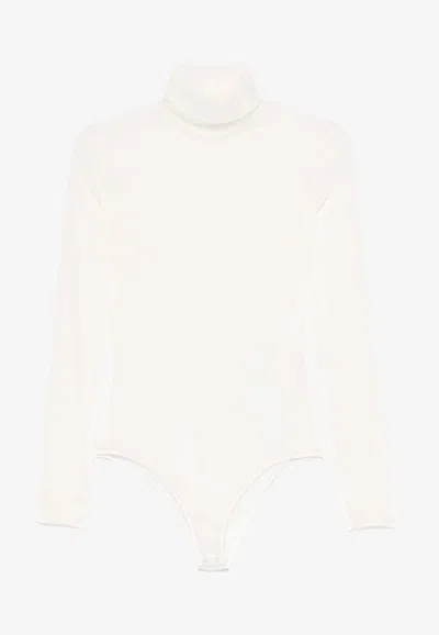 MAISON MARGIELA HIGH-NECK SHEER BODYSUIT