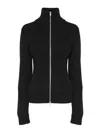 Maison Margiela Black Wool Zip-up Cardigan In Black