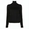 Maison Margiela High-neck Wool Knit Sweater With Subtle Stitch Detailing In Black