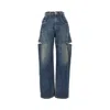 Maison Margiela Stonewashed Denim Jeans With Slash Details In Blue