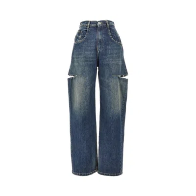 MAISON MARGIELA HIGH-RISE JEANS WITH SIDE RIPS