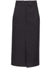 Maison Margiela High-rise Midi Skirt In Grey
