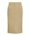 Maison Margiela Cotton Gabardine Midi Skirt Skirts Beige In Nude