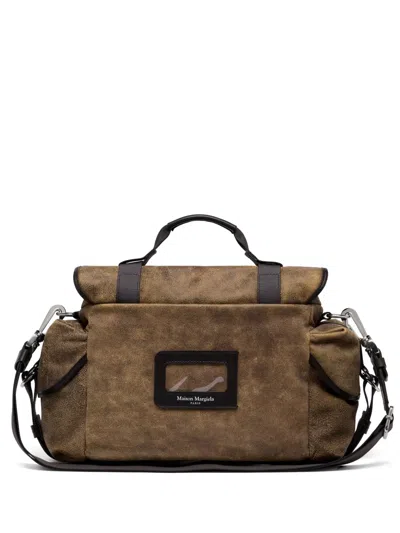 Maison Margiela High Tech Tote Bag Aus Rissleder In Brown