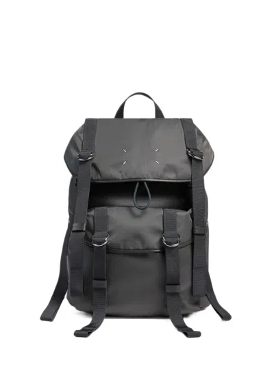 Maison Margiela High Tech Medium Backpack In Gray