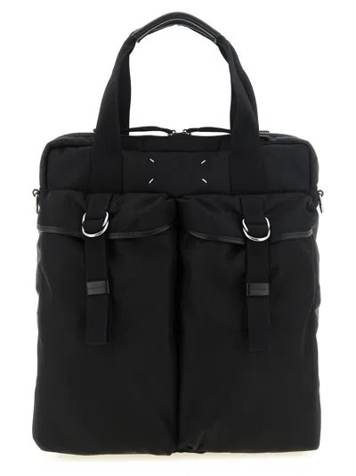 Maison Margiela High Tech Computer Nylon Bag In Black