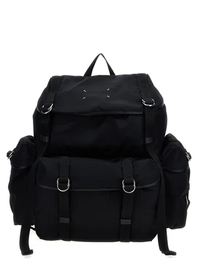 Maison Margiela Black High Tech Xl Backpack In Nero