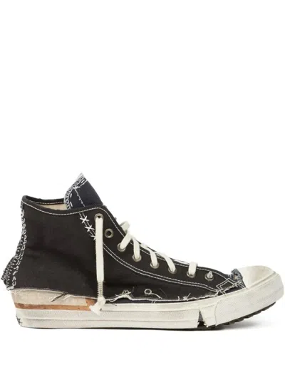 MAISON MARGIELA MAISON MARGIELA HIGH-TOP SNEAKERS WITH A DISTRESSED EFFECT
