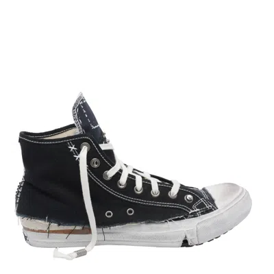 MAISON MARGIELA HIGH TOP SNEAKERS WITH DESTRUCTURED DETAIL