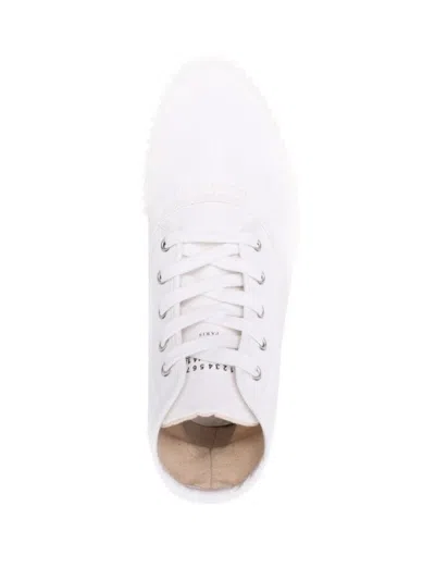 Maison Margiela High-top Sneakers With Smooth Cotton Upper And Leather Lining In White