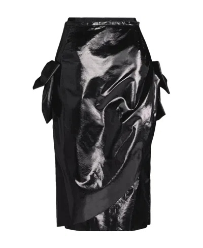 MAISON MARGIELA MAISON MARGIELA HIGH WAIST ASYMMETRIC MIDI SKIRT