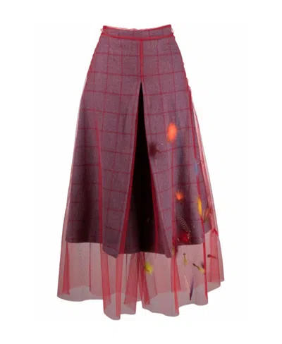 Maison Margiela High Waist Skirt In Multicolor