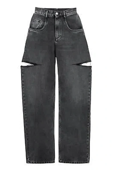 Pre-owned Maison Margiela High-waist Wide-leg Jeans 38 It In Gray
