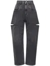 Maison Margiela High-waisted Tapered Jeans In Gray
