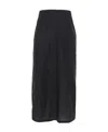Maison Margiela High-waisted Chiffon Straight Skirt In Black