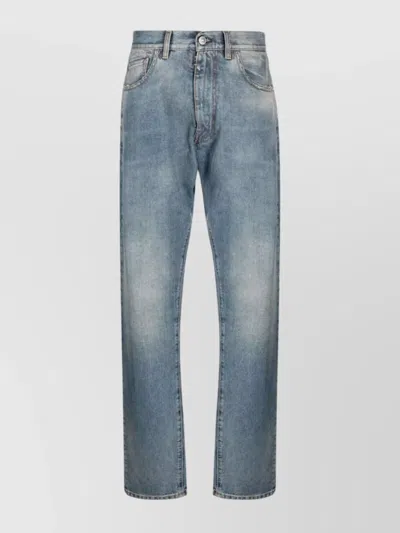 Maison Margiela High Waisted Denim Jeans In Blue