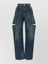 Maison Margiela High-waisted Black Denim Jeans With Relaxed Straight-leg Fit In Blue