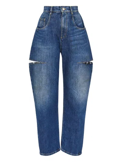 MAISON MARGIELA HIGH-WAISTED MEDIUM BLUE JEANS MAISON MARGIELA