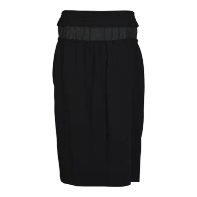 MAISON MARGIELA HIGH-WAISTED MIDI SKIRT WITH SHEER PANEL DETAIL