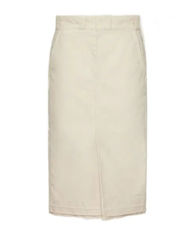 Maison Margiela High-waisted Tailored Skirt In White