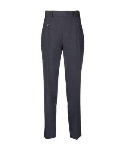 Maison Margiela High Waisted Tailored Trousers In Gray