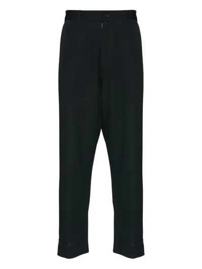 Maison Margiela Tailored High-waisted Trousers Pockets In Black