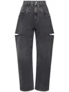 Maison Margiela Loose-fit Jeans With Stylish Slash Detailing In Grey