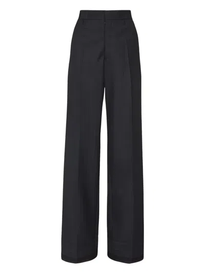 Maison Margiela High-waisted Trousers In Black