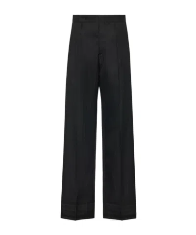 Maison Margiela High-waisted Trousers In Black