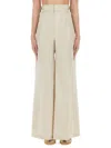 Maison Margiela High-waisted Wide-fit Pants With Pleated Detailing
