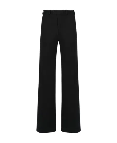 Maison Margiela High-waisted Wide-leg Trousers In Black