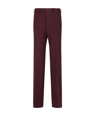 Maison Margiela High-waisted Wide Leg Trousers In Red